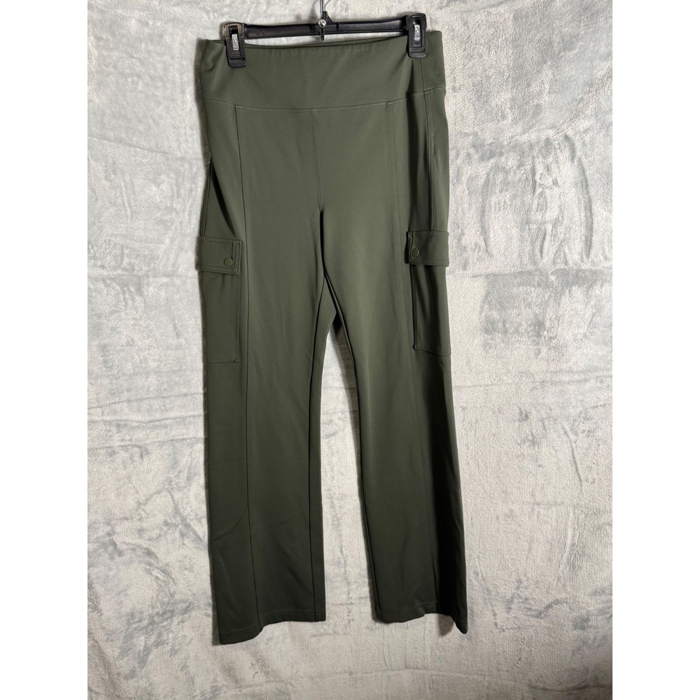 Athleta Delancey Straight Cargo Pant‎ Olive Green Size Medium Athleisure Travel